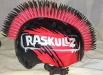 Red And Black Raskullz Mohawk Buckle Helmet Children's Small. Good Shape.. Fixed Price $5.99.