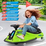 Joyldias Green 24V Battery Power Kids Ride On Drifting Car Go Kart 360 Rotating. Fixed Price $189.99.