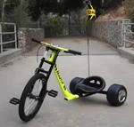 Adult Big Wheel Tricycle Drift Bike Razor 3 Trike Full Size Frame Yellow. Fixed Price $350.78.