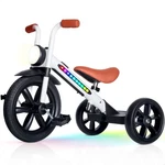 Kriddo Kids Tricycle, 12 Inch Puncture Free Wheel Front Light, White Led. Fixed Price $106.52.