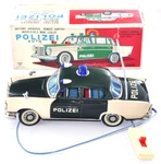 Rare Vintage 1960S Ichiko Mercedes Benz 230SE Polizei Tin Toy Car Battery Remote. Fixed Price $501.18.
