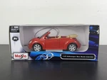 Maisto Special Edition 1:25 Volkswagen New Beetle Cabriolet Red Diecast Car Nib. Fixed Price $52.49.