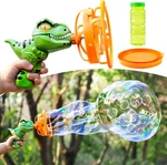 Dinosaur Bubble Gun Blower Toy With Solution Refill Summer Outdoor Party Fun. Fixed Price $19.99.