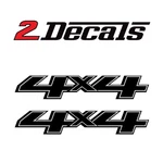 4X4 Truck Decals Bedside Replacement Stickers/set Of 2 Black/gray. Fixed Price $27.81.
