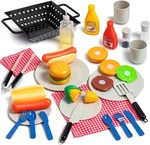 27 Pcs Kids Bbq Grill Playset Backyard Barbecue Toy For Toddlers,. Fixed Price $41.58.