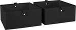 Kids 2PC 10.5IN. W X H Folding Storage Bin Set - Black. Fixed Price $15.99.