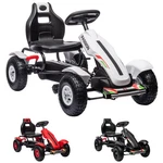Aosom Kids Pedal Go Kart W/ Adjustable Seat, Rubber Wheels. Fixed Price $154.99.