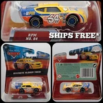 Disney Pixar Cars Rpm No. 64 Rubber Tire Kmart 1:55 Die-cast Toy Yellow 2009. Fixed Price $23.96.
