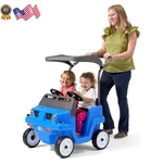 STEP2 Side By Push Around Suv Blue Two-seater Stroller Car For Toddler. Fixed Price $231.90.