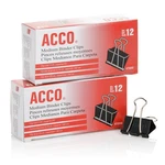 Acco Binder Clips, Medium, Black, 12 Per Box, Boxes (72062). Fixed Price $7.90.