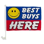 1 Dozen Best Buys Here Single Sided Car Flag Dealership Window. Fixed Price $39.95.