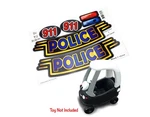 Toy Restore Decal Fits Little Tikes Cozy Coupe Car Black & Gold Police 911 Siren. Fixed Price $13.99.