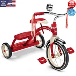 Classic Red Dual Deck Tricycle 12" Wheel Adjustable Seat Safe Riding Toys New. Fixed Price $127.68.