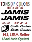 Custom Jamis Earth Cruiser 5 Piece Die Cut Vinyl Decal Pkg. Beach Bike Bicycle. Fixed Price $29.99.