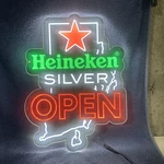 Awesome Heineken Beer Rhode Island Shaped Light Up Led Open Sign 23 X 17. Fixed Price $389.95.