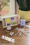 Kikkerland Vintage Classic Game Set: Dice, Cards, Yo-yo, Pick Up Sticks GG86 Toy. Fixed Price $12.95.