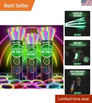 Party Packs Of 300 Multi-color Glow Sticks Kids' Safe Fun For All Occasions. Fixed Price $37.04.