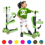Hurtle 3-WHEELED Scooter Kids-built-in Lights, And Foldable Comfort Seat. Fixed Price $67.99.