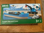 33534 Brio World Wooden Train Freight Ship And Crane! Nib! Thomas!. Fixed Price $40.00.