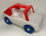 Vintage Little Tikes Chunky Toddler Tots Family Red White Sedan Carry Handle. Fixed Price $12.99.