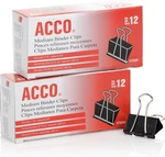Acco Binder Clips, Medium, Black, 12 Per Box, Boxes (72062). Fixed Price $8.23.