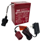 Genuine Power Wheels 00801-1779 + 00801-0481 Battery And Charger Kit 6 Volt. Fixed Price $70.02.