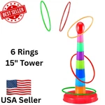 Premium Toss Game Set For Kids & Adults - Includes 6 Plastic Rings. Fixed Price $8.99.