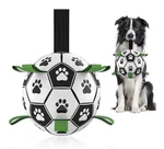 6 Medium Soccer Ball, For 20-40LBS, Activity Toy, Tug Straps, Bell. Fixed Price $10.99.