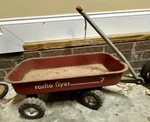 Radio Flyer 7 Red Wagon Pull Toy, Classic 4-WHEEL Kids Ride-on Outdoor. Fixed Price $50.00.