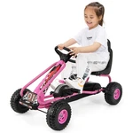 Babyjoy Kids Pedal Go Kart 4 Wheel Ride On Toys W/ Adjustable Seat Handbrake Red. Fixed Price $119.99.