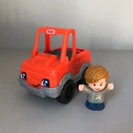 Fisher Price Little People Orange Pick Up Truck Car Vehicle & Driver Boy Figure. Fixed Price $7.00.