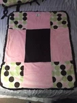 Luxe Baby Girl Lil Rags Boutique Dot Stroller Blanket Pink Brown Green Minky. Fixed Price $29.99.