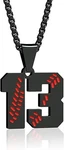 Number Necklace For Men Black Baseball Jersey Pendant Boys Athletes. Fixed Price $12.99.