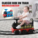 Joyldias Black/blue 6V Kids Ride On Train Electric 1-3YEAR W/tracks,music,lights. Fixed Price $95.99.