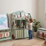 Qaba Kids Bookshelf With Storage, Children's Bookcase For Playroom, Green. Fixed Price $74.99.