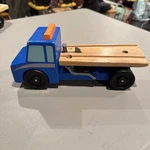 Melissa & Doug Flatbed Tow Or Wrecker Truck Wooden Quality Toy Clean 10IN *read*. Fixed Price $8.90.