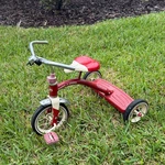Vintage Style Radio Flyer Retro Red Tricycle Spoke Wheels Steel Frame Model 34B. Fixed Price $57.99.