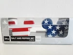 Disney Parks Americana Patriotic Mickey Mouse Salt & Pepper Shaker Set. Fixed Price $25.00.