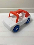Vintage Little Tikes Chunky Toddler Tots Family Red White Sedan Carry Handle. Fixed Price $12.00.