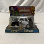 The Chevron Cars Patty Patrol Black & White Police Collectible Toy Box Dmg. Fixed Price $9.49.