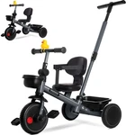 Kriddo 2-IN-1 Tricycle For Toddlers 1.5-5 Years Push Parent Steering. Fixed Price $141.30.