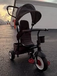 Radio Flyer 4-IN-1 'n Trike Deluxe Push Tricycle Stroller Brown Euc. Fixed Price $86.23.