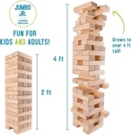 Giant Tumbling Timber Toy Jumbo Jr. Wooden Blocks 56 Pieces Tower Game. Fixed Price $48.67.