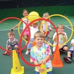 Oncourt Offcourt Tennis Kids Fun Set - Includes 4 Hoops, Cones, 2 Poles,. Fixed Price $99.99.