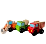 Melissa & Doug Wooden Construction Trucks 3 Cement Mixer Dump Front Loader. Fixed Price $24.00.