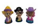 Bubble Guppies Fisher Price Pirate Gil Cowgirl Molly Deema Lot Rolling Figures. Fixed Price $39.96.