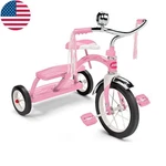 Kids Classic Style Dual Deck Tricycle Handlebar Bell Durability Stability Pink. Fixed Price $127.68.