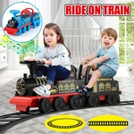 Joyldias Black/blue 6V Electric Ride On Train For 1-3YEARS Kids W/storage,lights. Fixed Price $119.99.