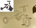 Xjd Tricycle Kids Pink Children 1, 2, 3 Years Gifts 25KG Max Weight. Fixed Price $59.99.