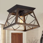 Vintage Industrial Flush Mount Ceiling Light Fixture - Orb & Brush Brown. Fixed Price $62.99.